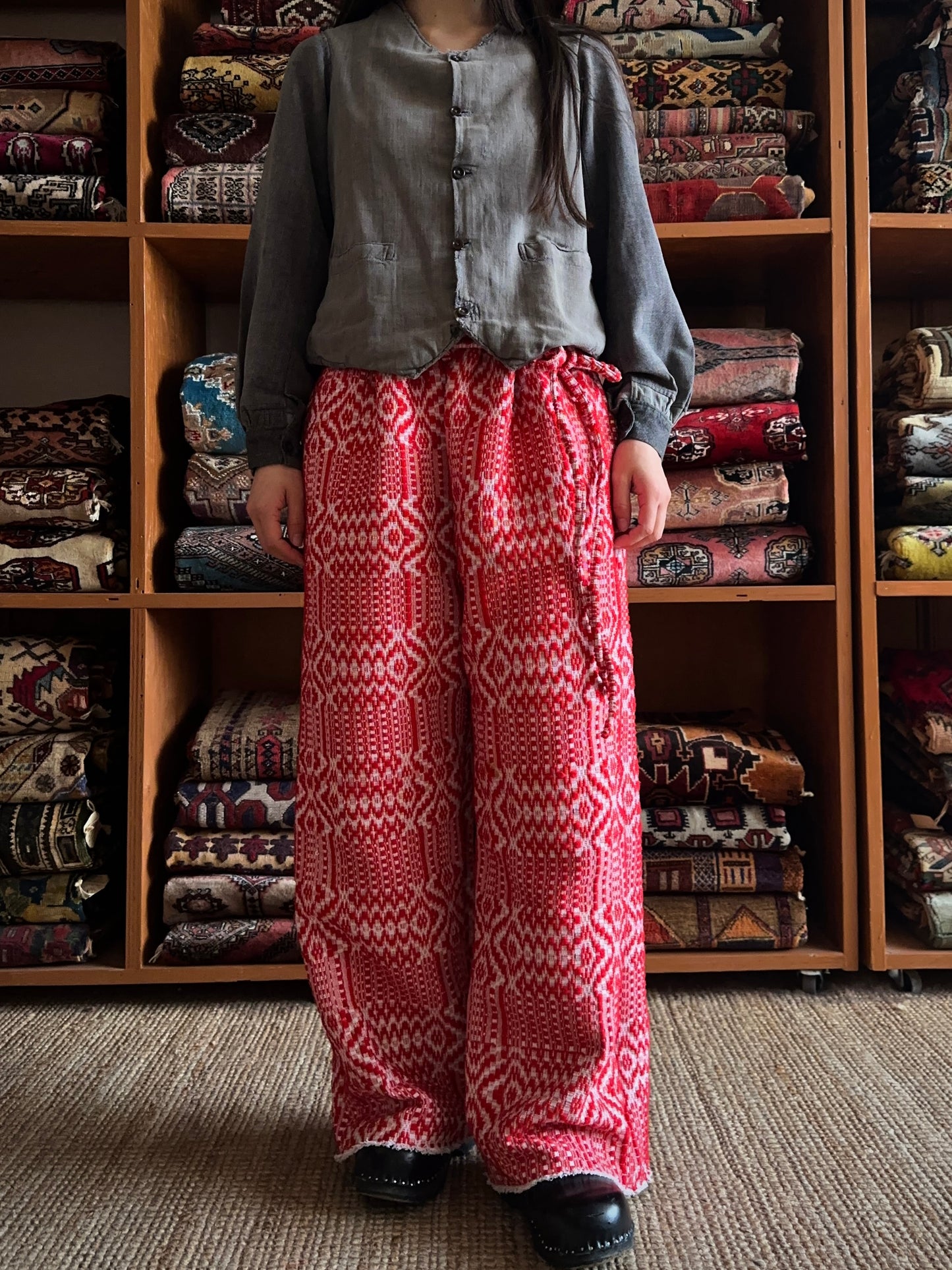 old coverlet tuck wide pants