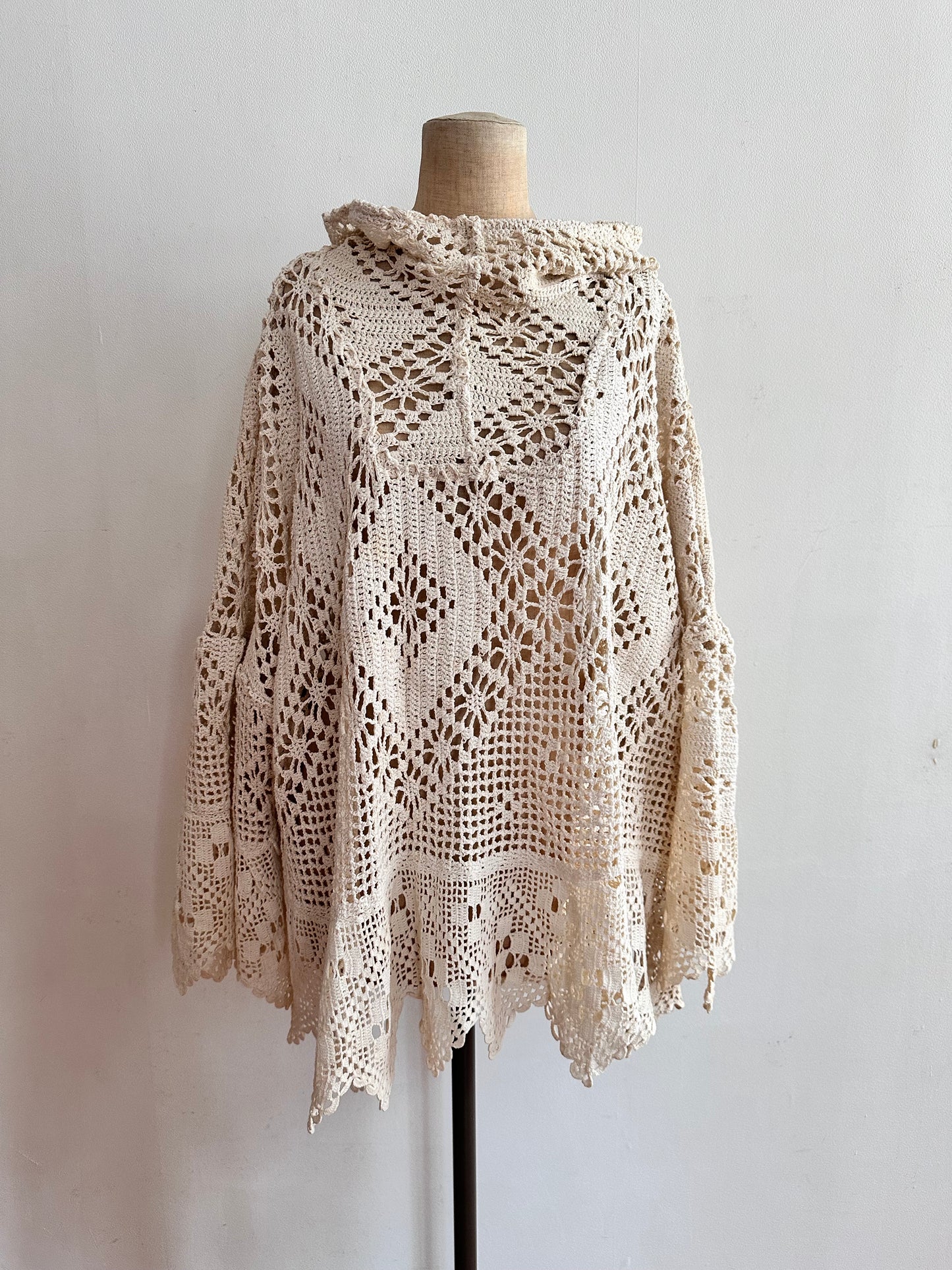 old crochet lace parka