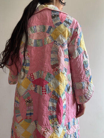 old quilt dress coat