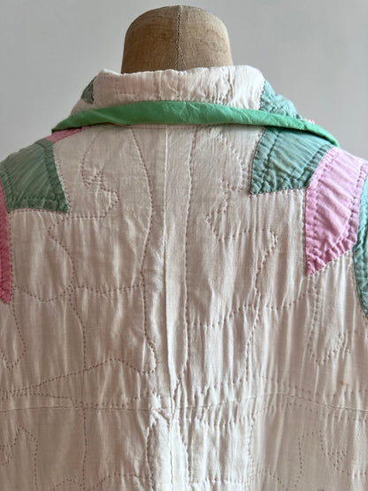 old quilt dress coat
