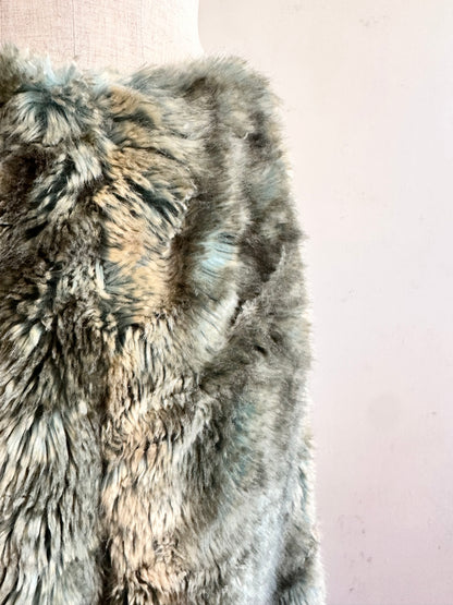 old fur pants / silver×grayish brown