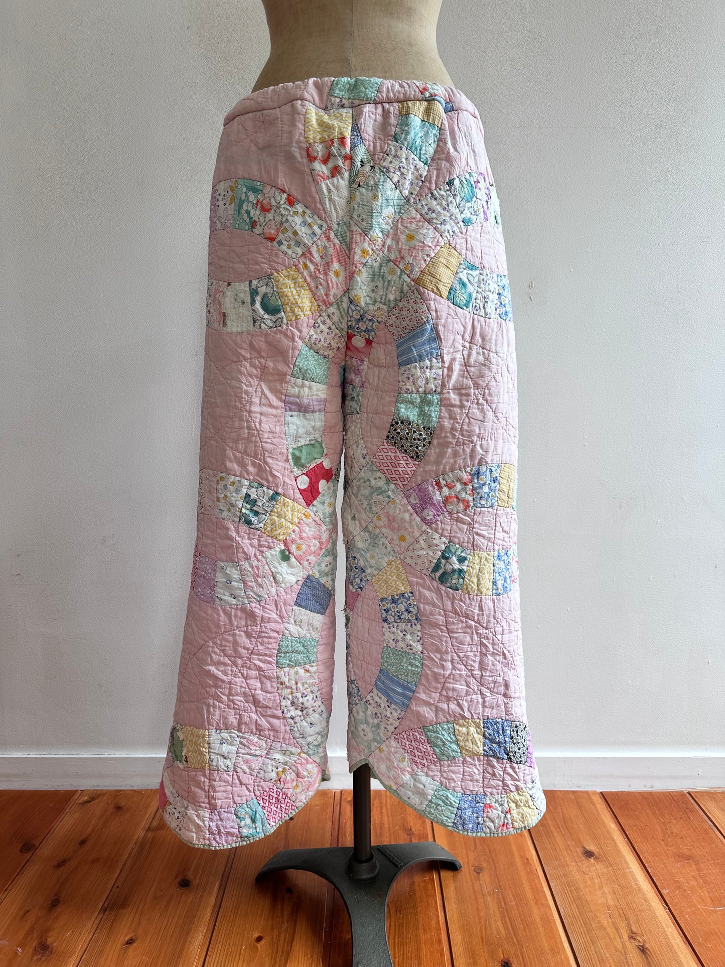 old quilt wide pants