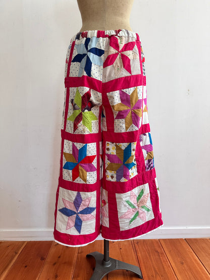 old quilt wide pants