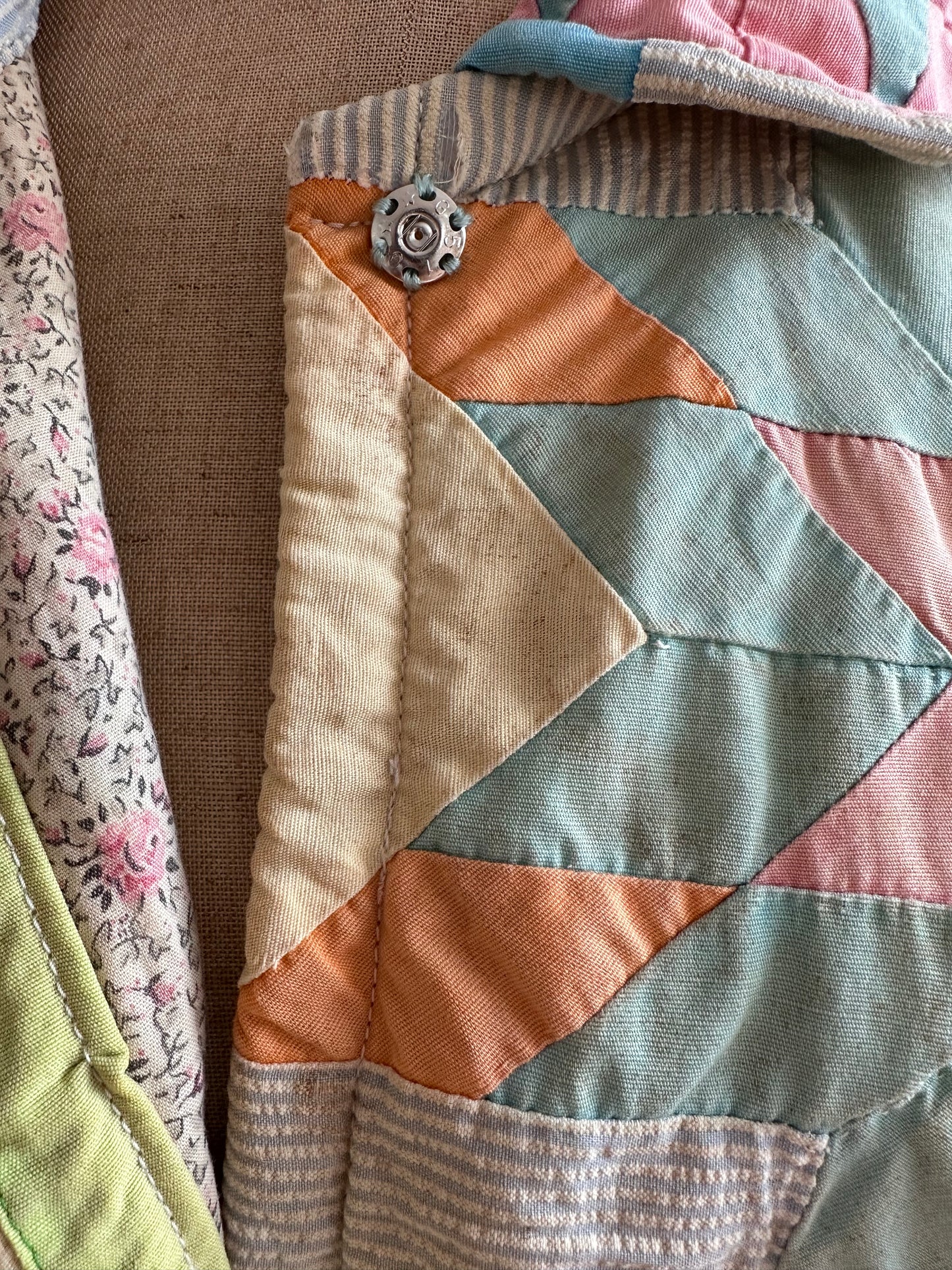 old quilt dress coat