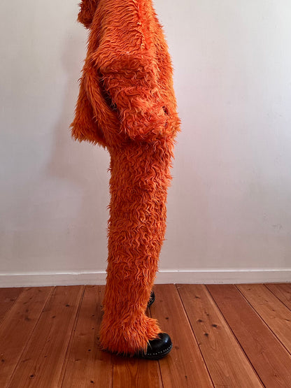old fur pants  / orange