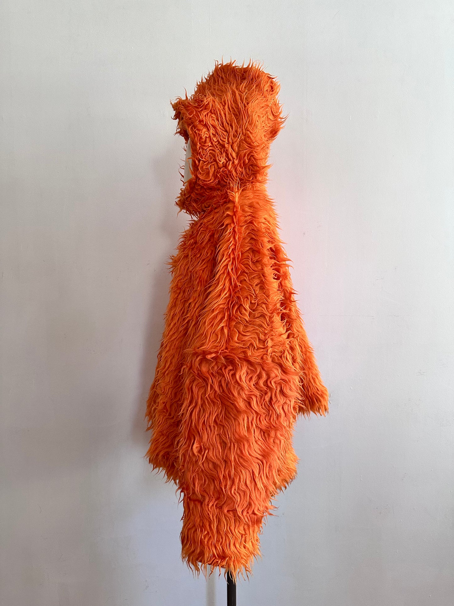old fur parka / orange