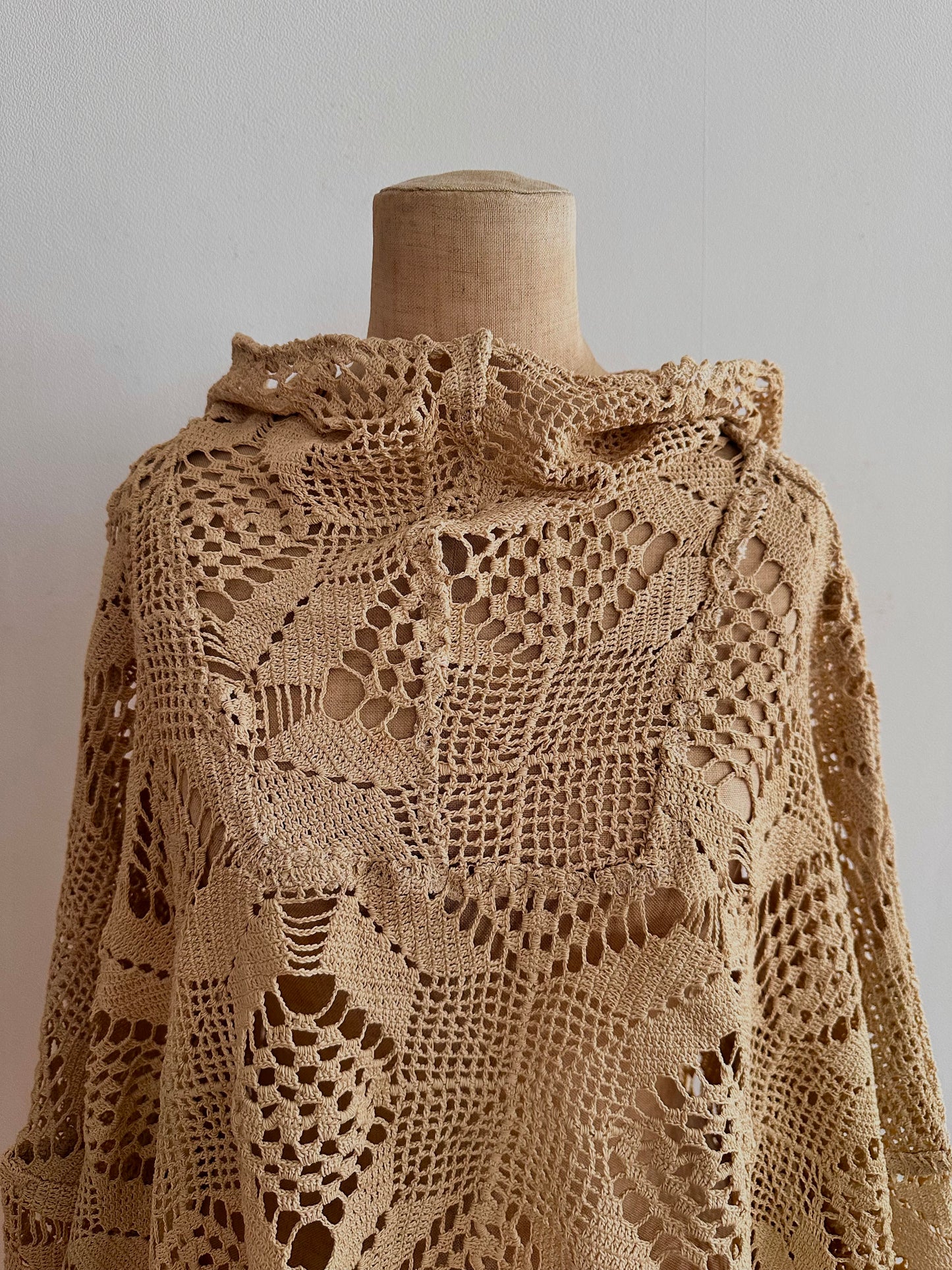 old crochet lace parka