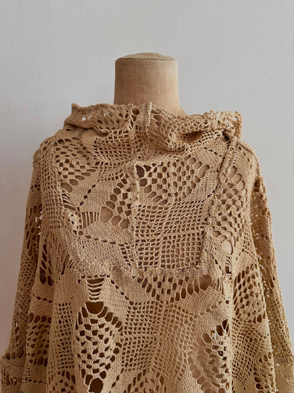 old crochet lace parka