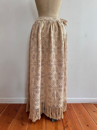 old lace gather skirt