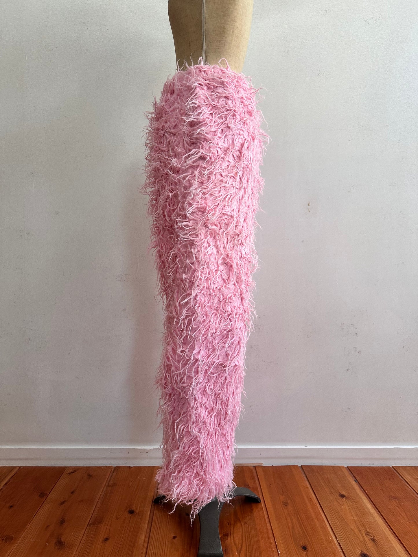 old fur pants / pink