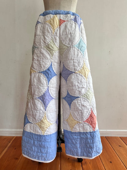 old quilt wide pants