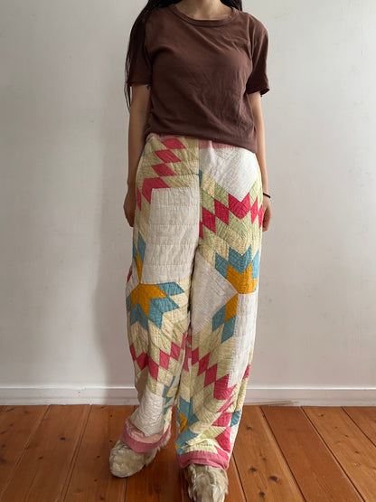 antique quilt pants
