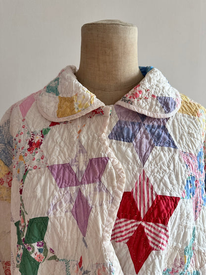 old quilt dress coat