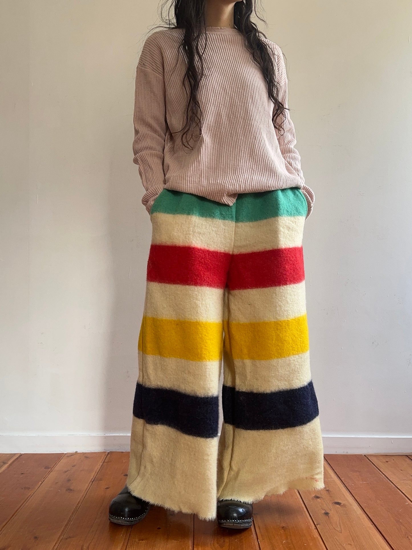 old blanket wide pants