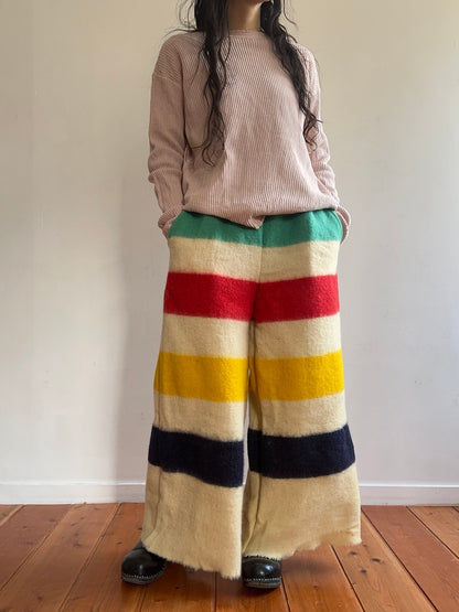 old blanket wide pants