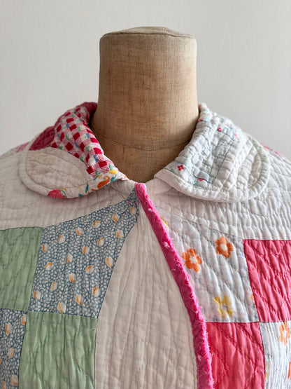 old quilt dress coat