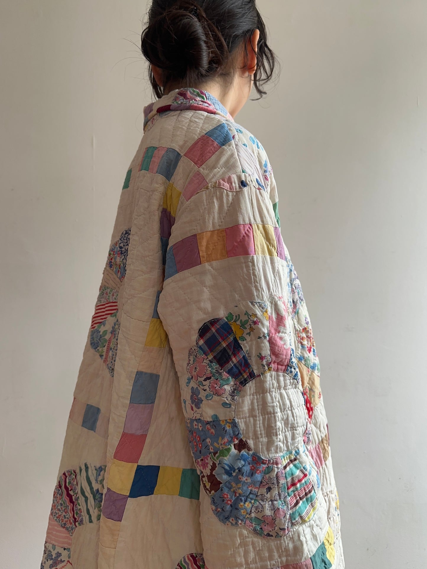 old quilt dress coat