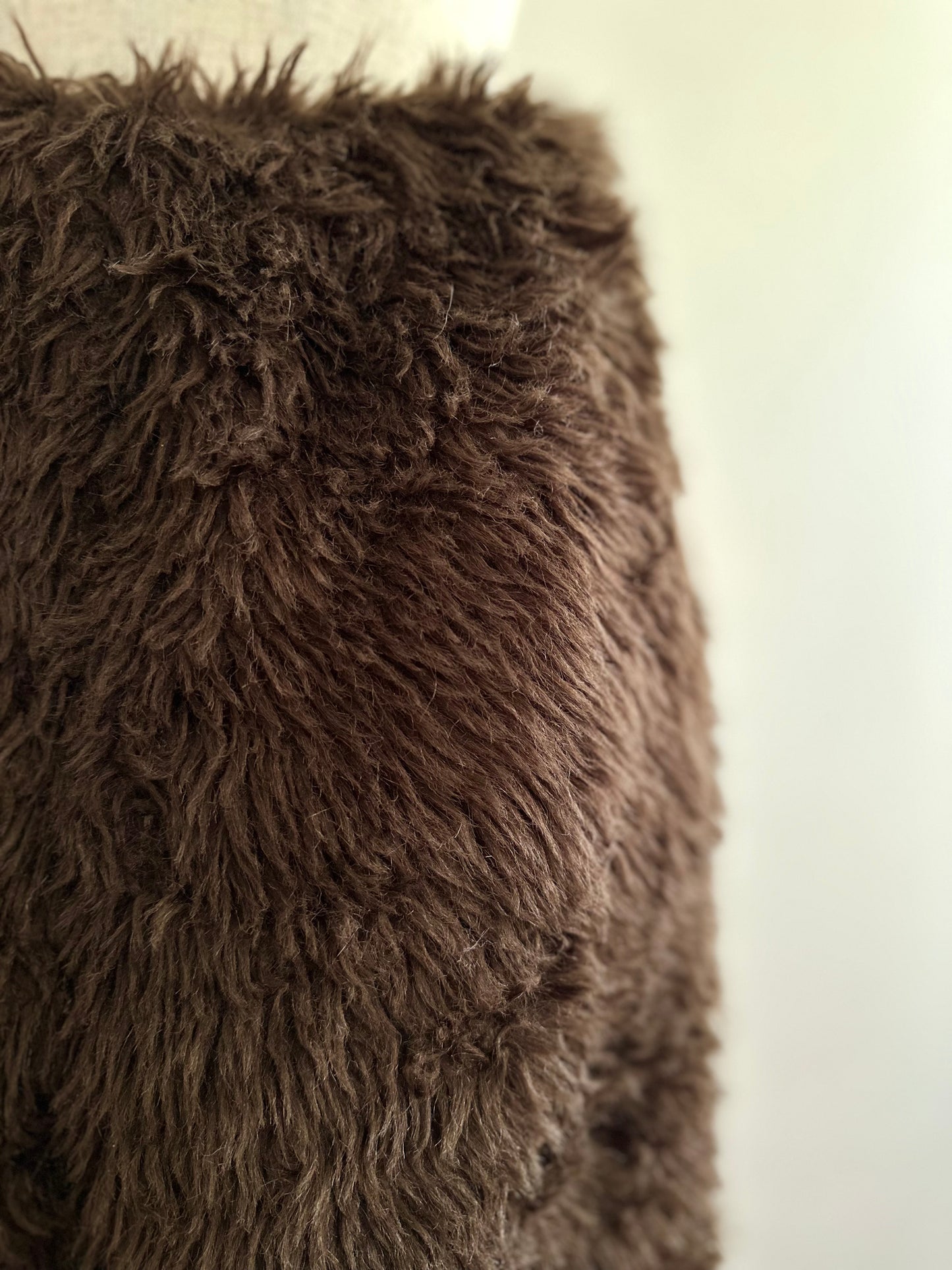 old fur pants / dark brown