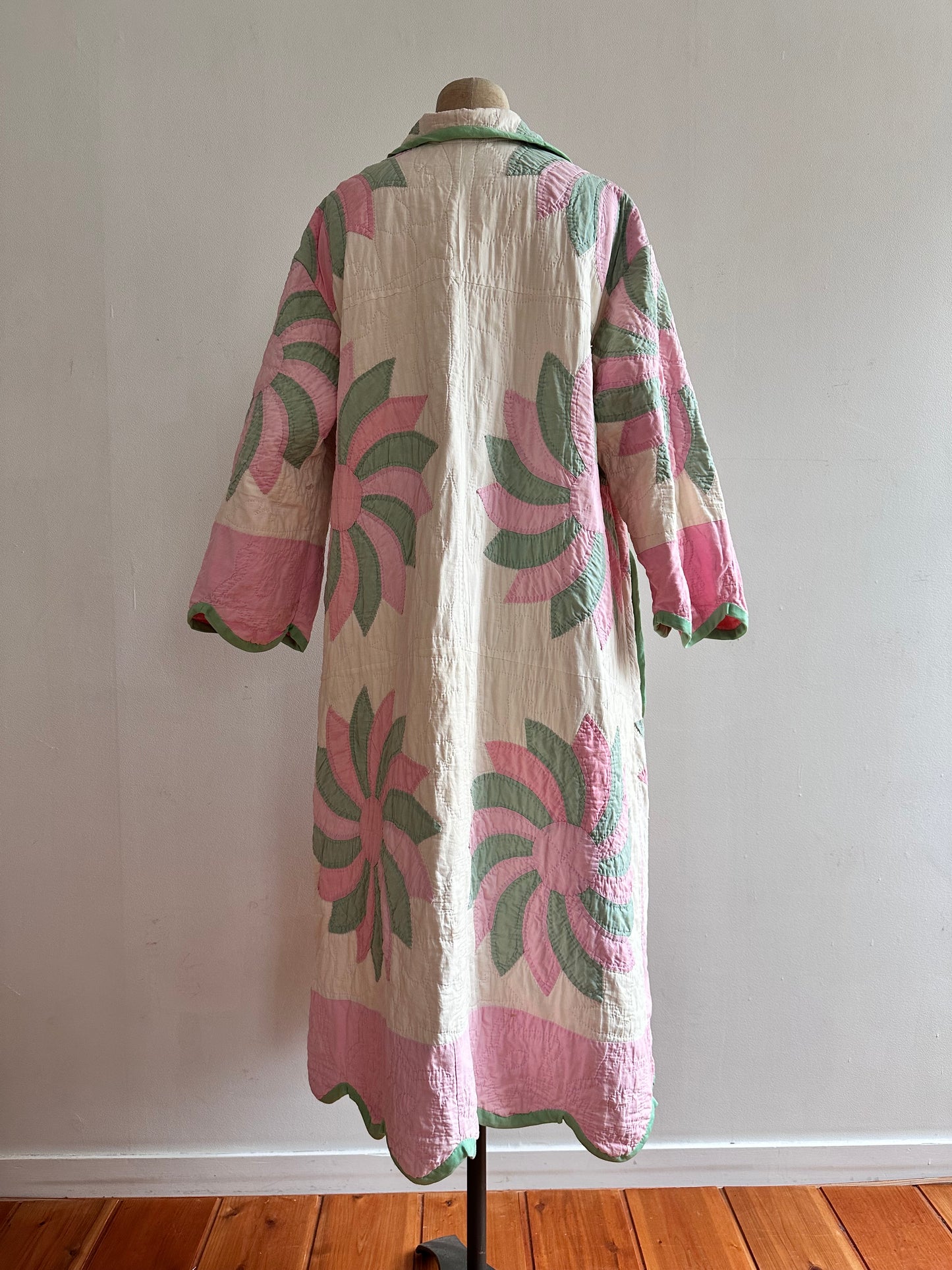 old quilt dress coat