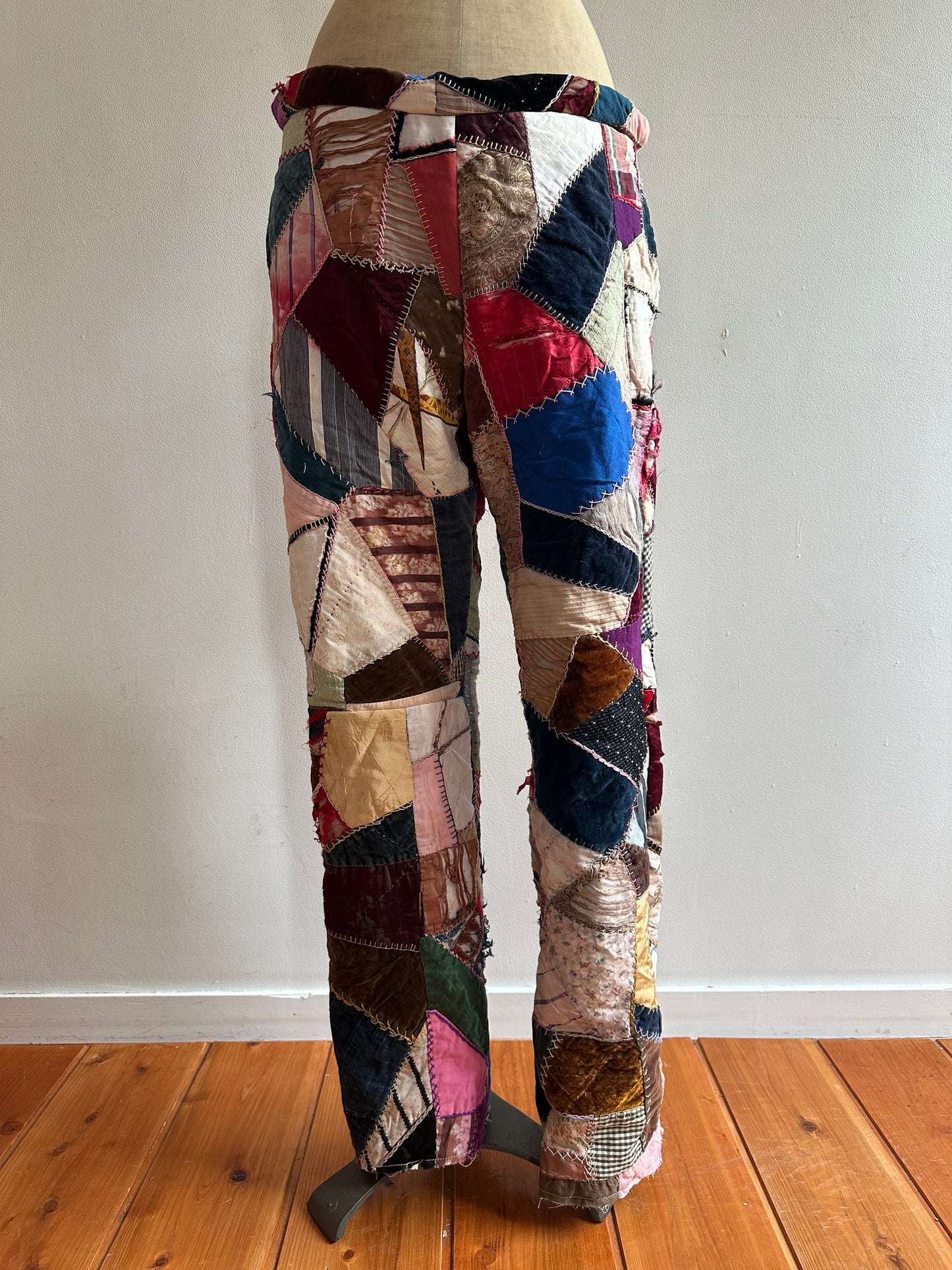 old quilt crazy slim pants
