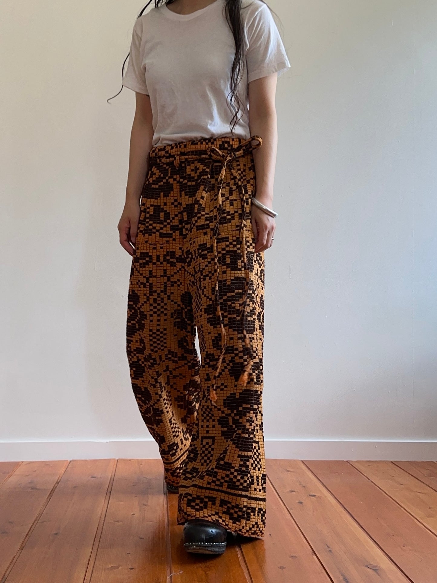 old coverlet tuck wide pants