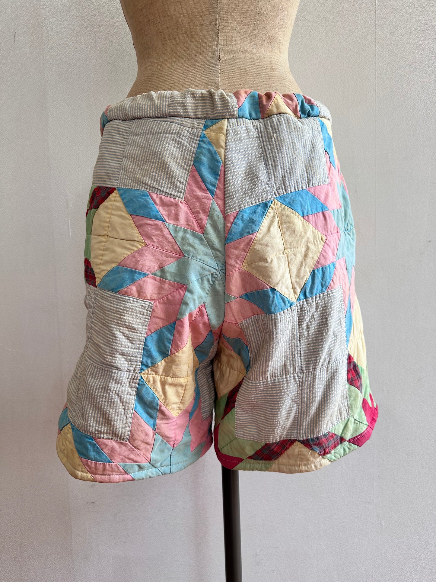 old quilt short pants
