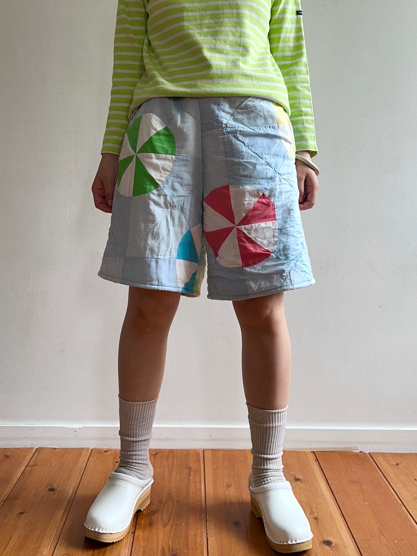 old quilt short pants