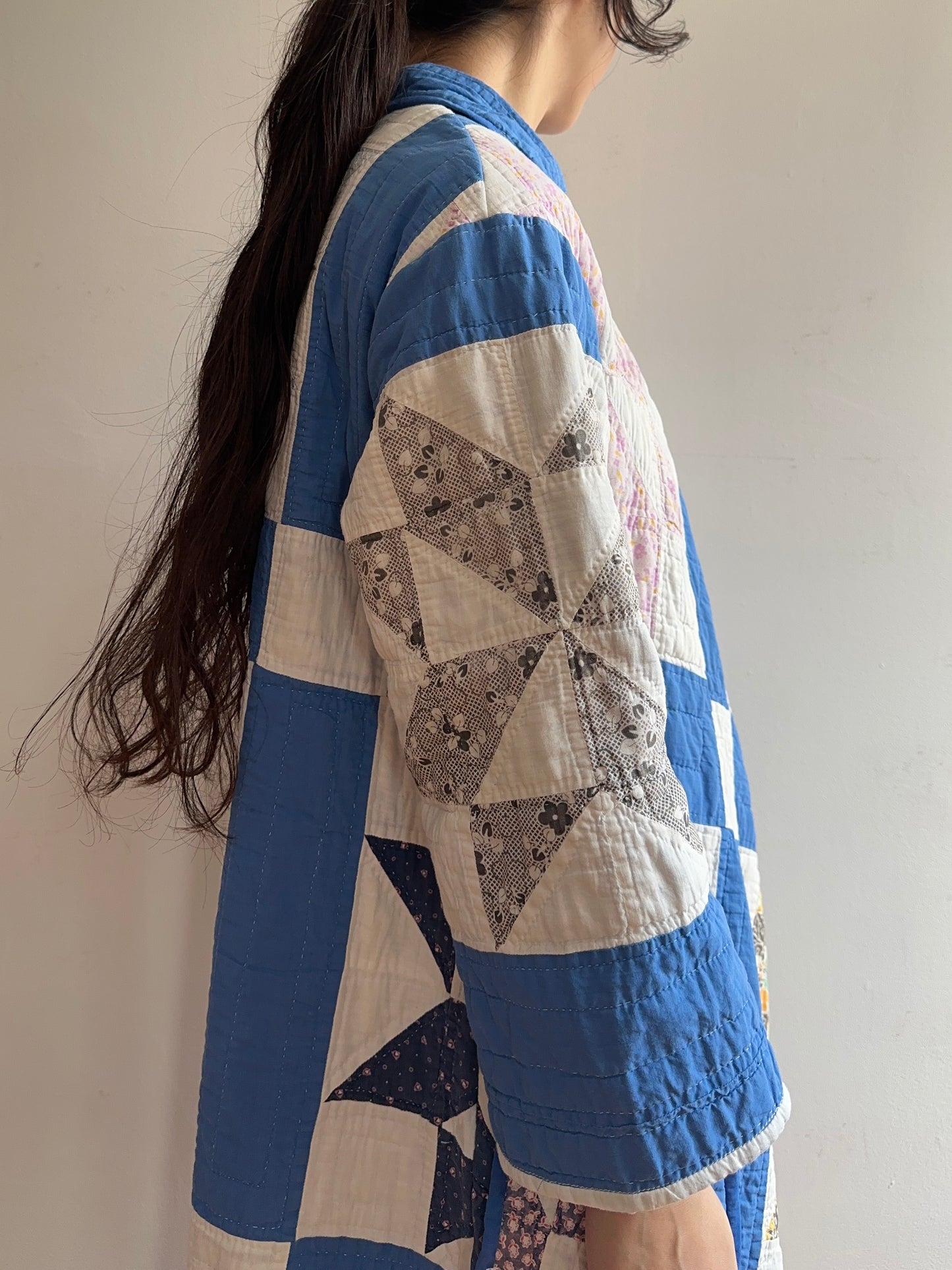 old quilt dress coat