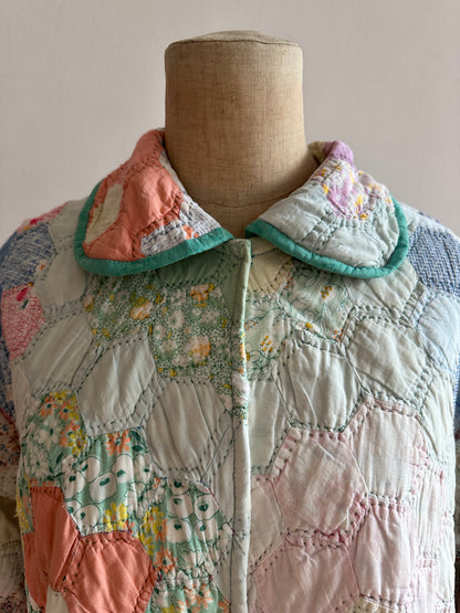 old quilt dress coat