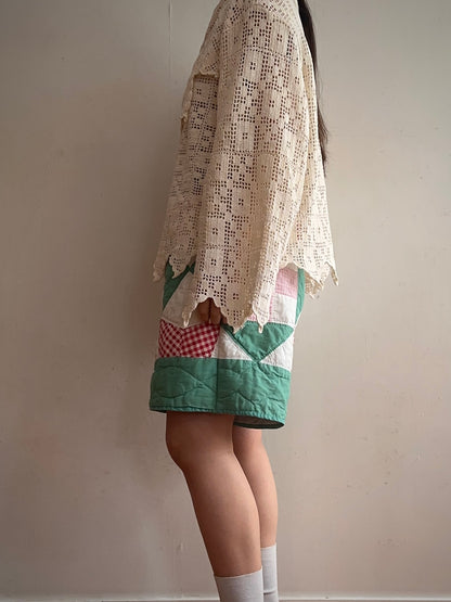 old quilt short pants