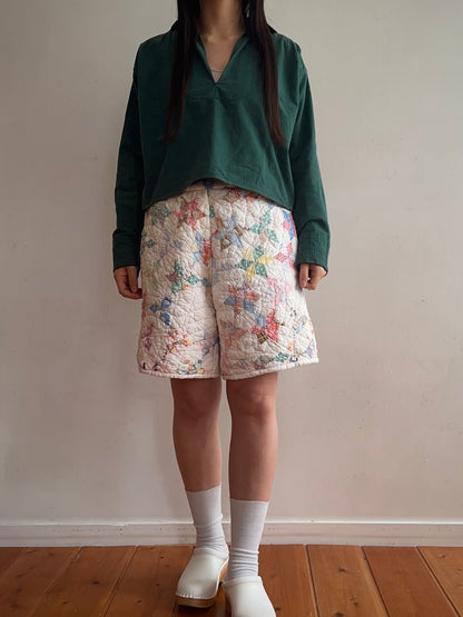 old quilt short pants