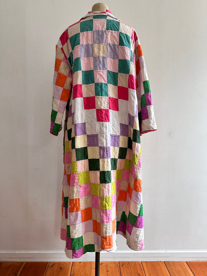 old quilt dress coat