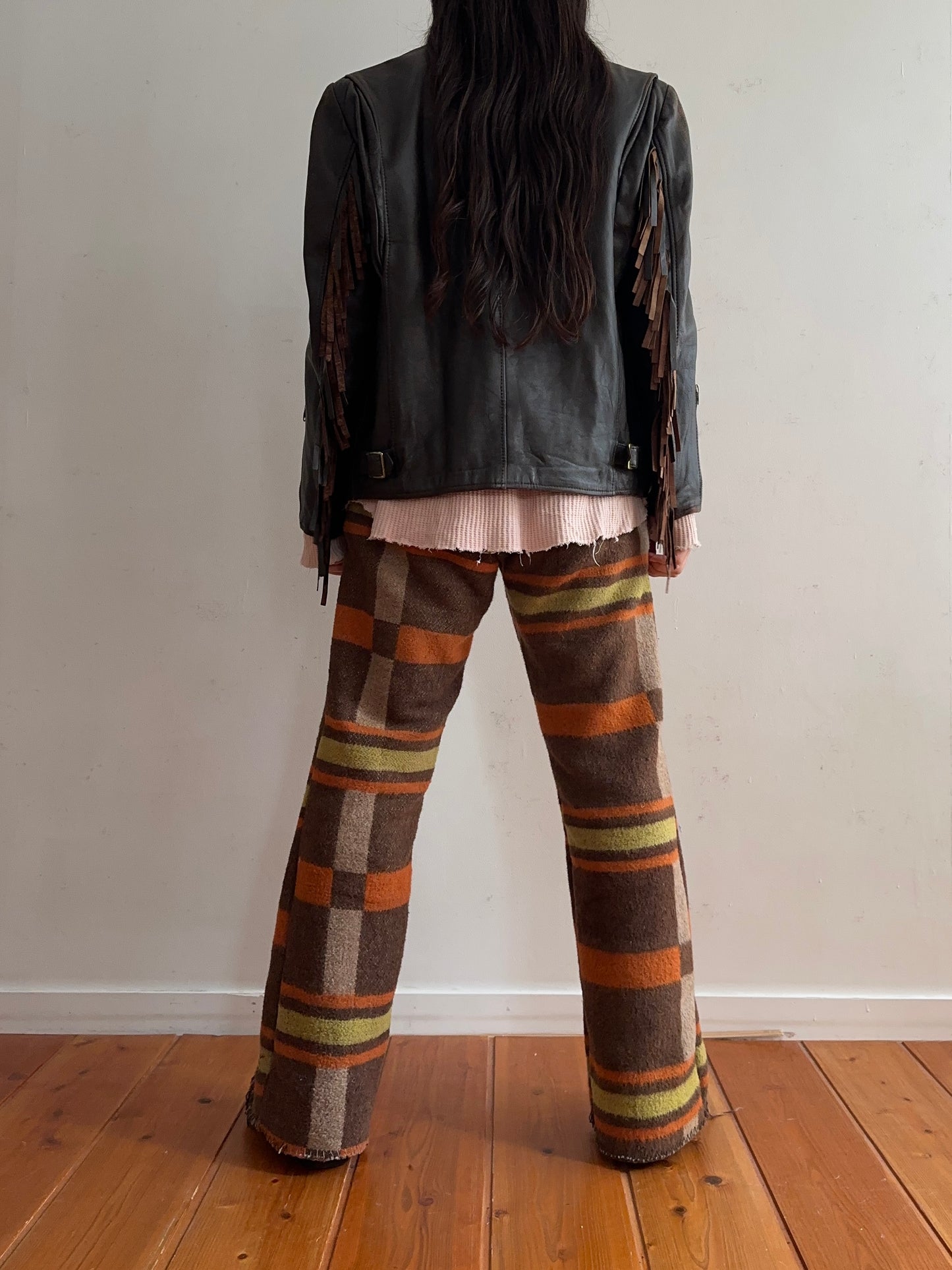 old blanket slim flare pants