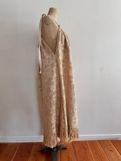 old lace gather skirt