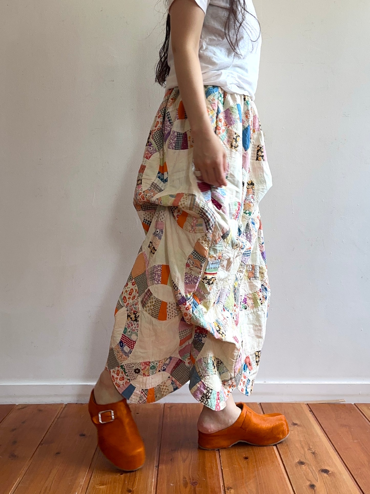 old quilt little change skirt