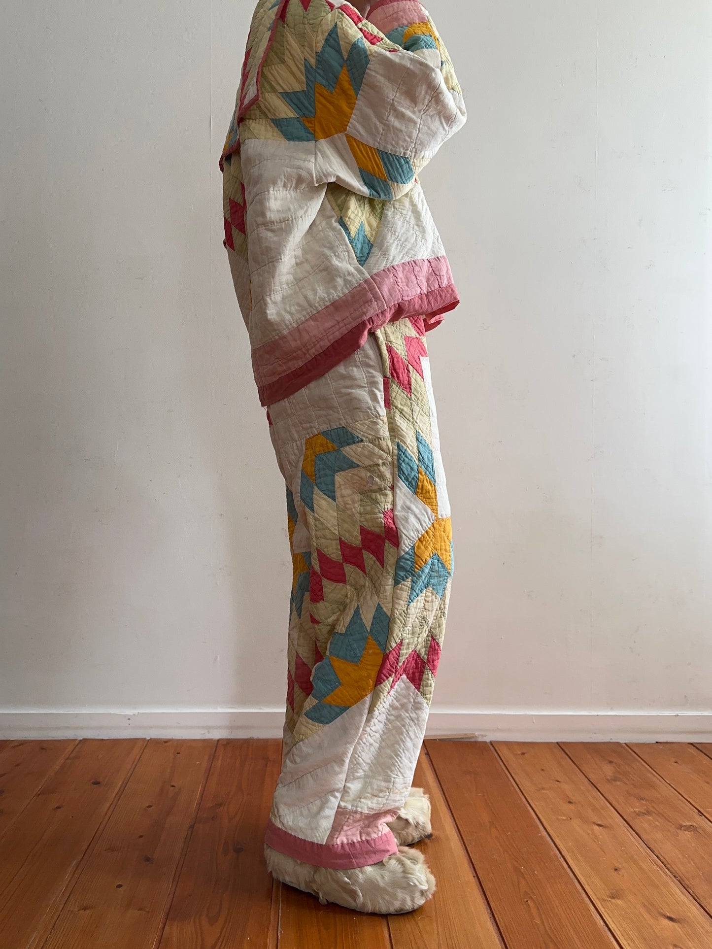 antique quilt pants