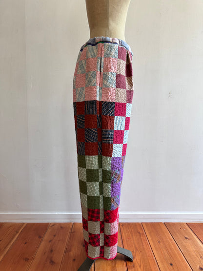 old quilt tuck wide pants