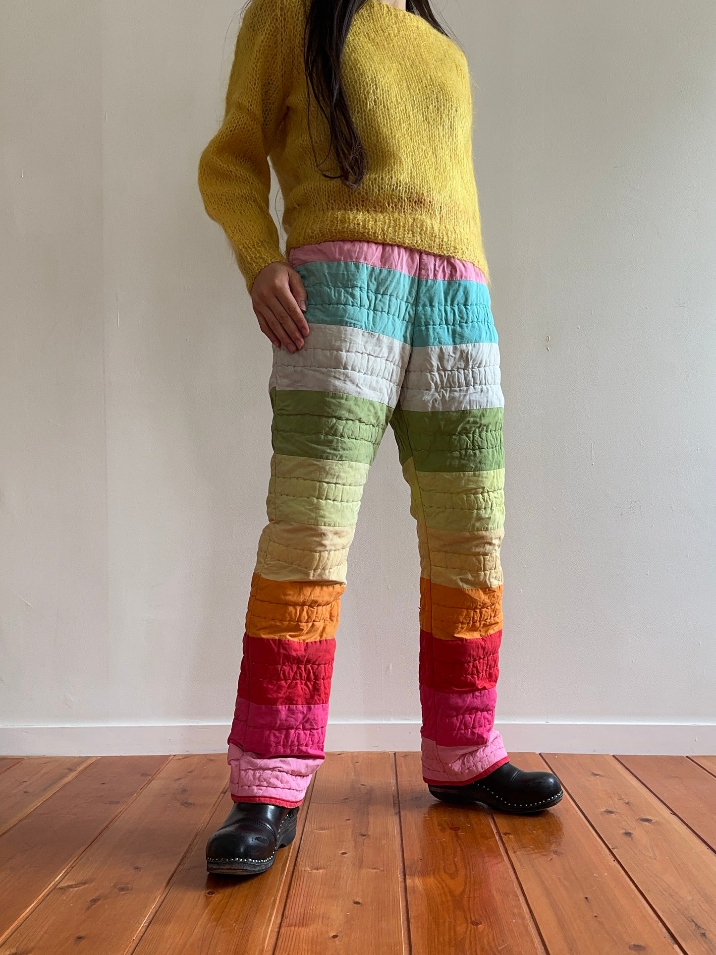 old quilt slim pants