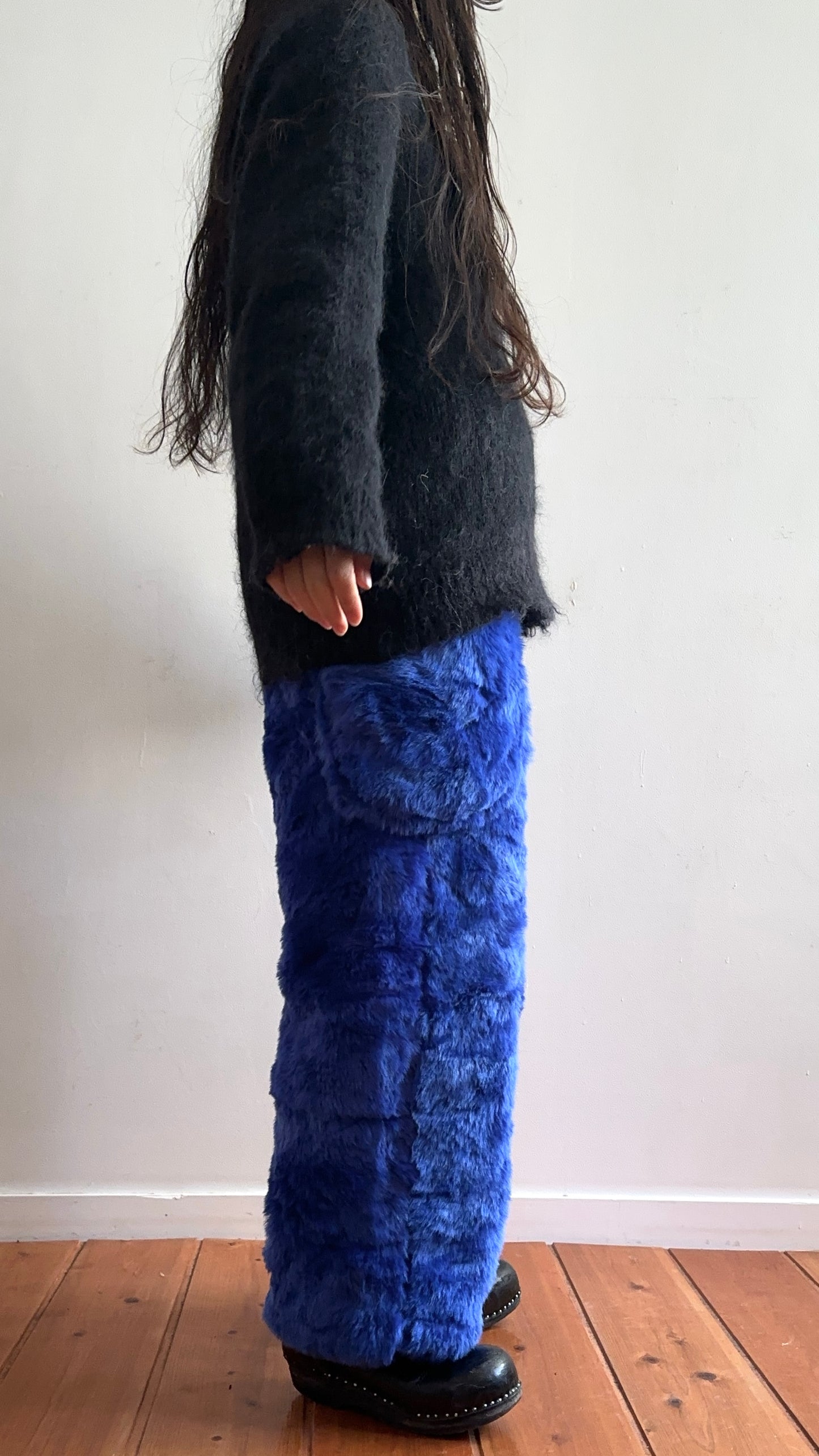 old fur pants / lapis lazuli
