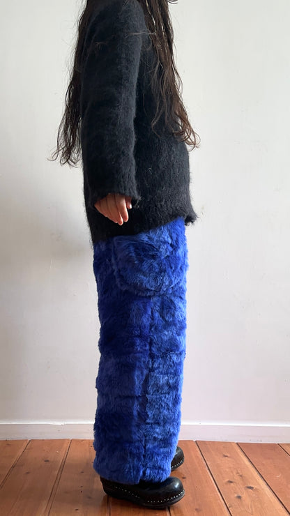 old fur pants / lapis lazuli
