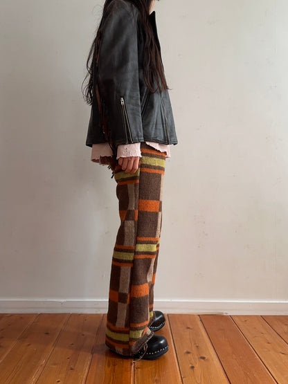old blanket slim flare pants