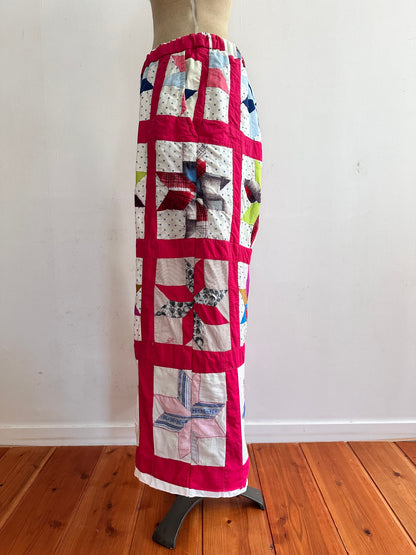 old quilt wide pants