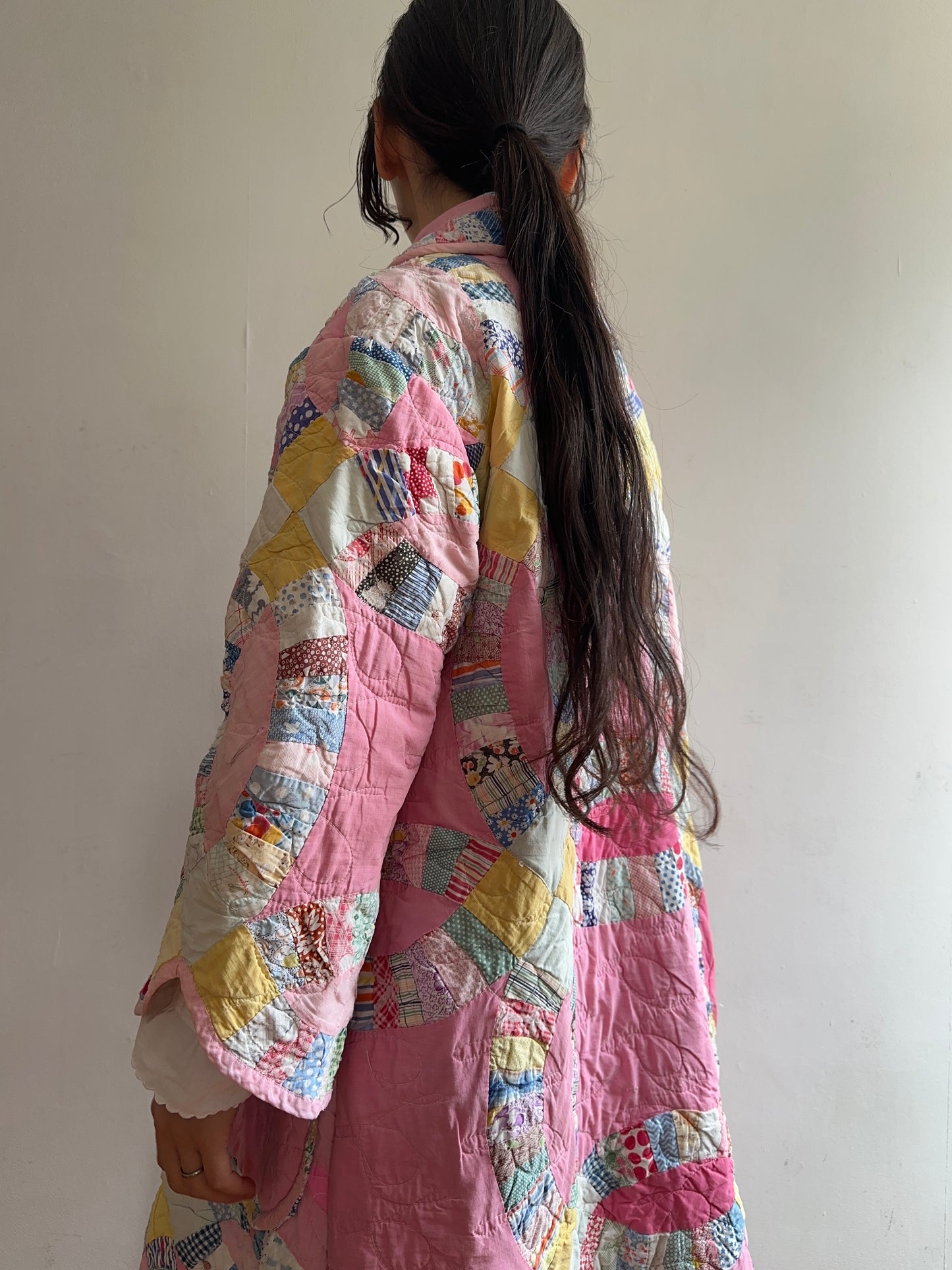 old quilt dress coat
