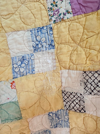 old quilt dress coat