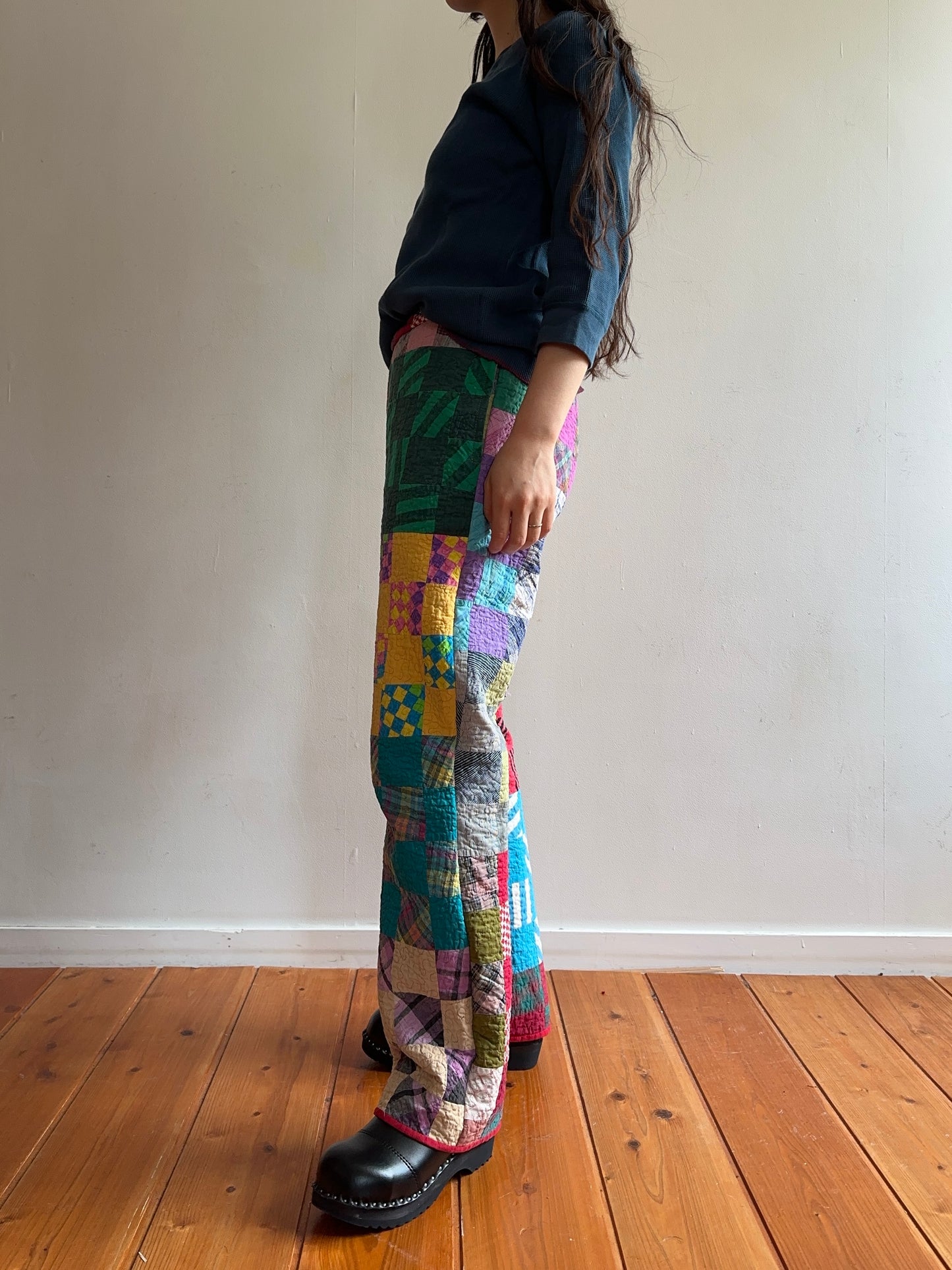 old quilt slim pants