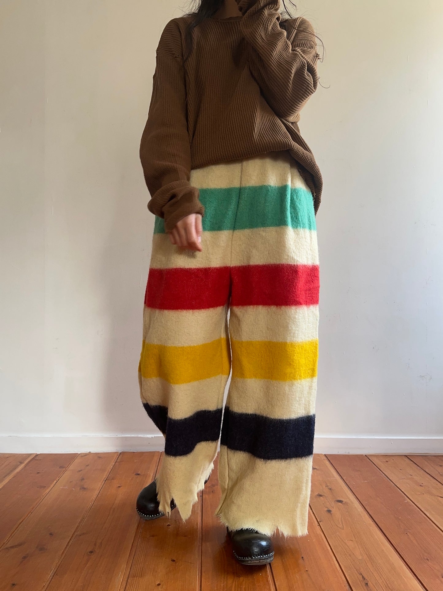 old blanket tuck wide pants