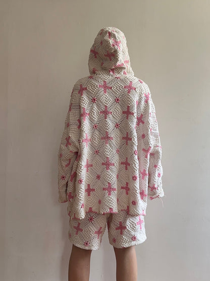 old crochet lace parka