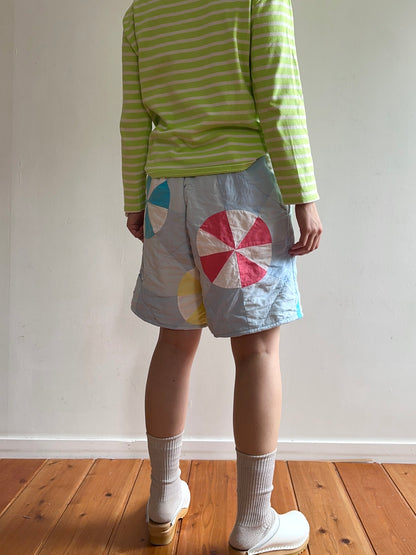 old quilt short pants