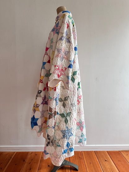 old quilt dress coat