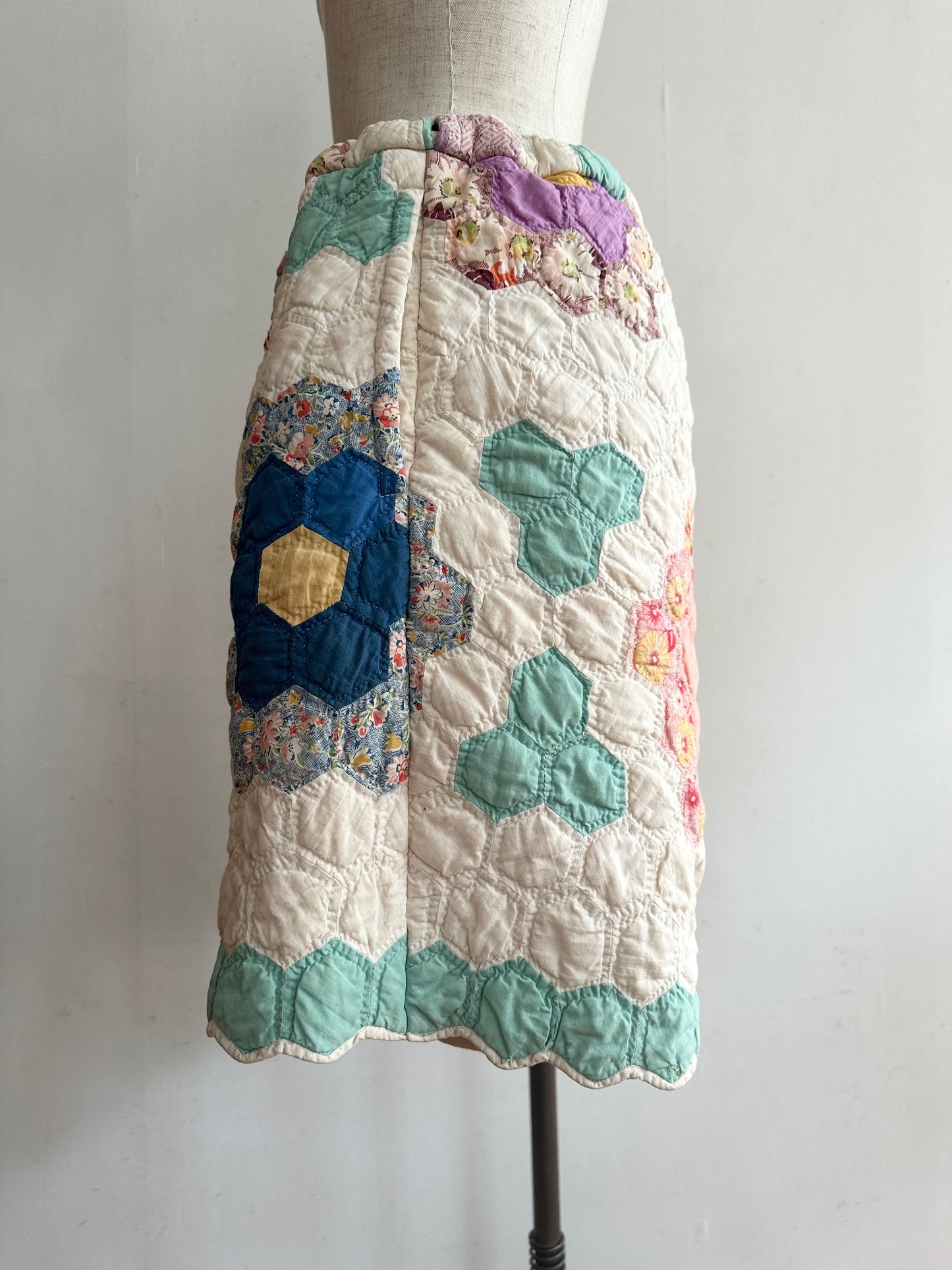 old quilt short pants